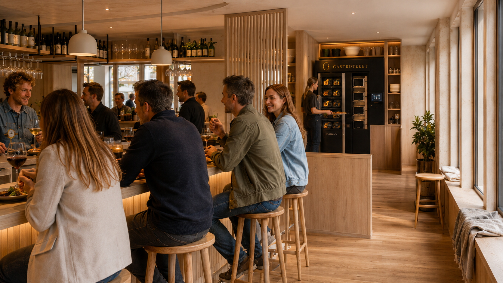 Serveringssted med Gastroteket-løsning i drift